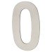 Hampstead 100mm Concealed Screw Fix Door Numeral - 0 - Satin Stainless Steel