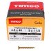 TIMCO Solo Chippy Pozi Countersunk Wood Screws - 4.5 x 40mm - Yellow Zinc - Pack of 200