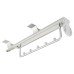 Slide Out Wardrobe Rail - 310-470mm - Max Weight 15kg - Satin Silver