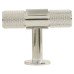 Carlisle Brass 13mm Knurled T-Bar Cabinet Knob - 50 x 40mm - Polished Chrome