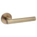 Jigtech Matt Antique Brass Door Handles on Round Slim Rose - Schema Vinklad Range 