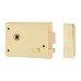 Exel Rim Lock with Snib - 105 x 80mm - Brass