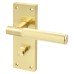 Exel Satin Brass Knurled Bathroom Door Handle - Remi Range - 155 x 55mm