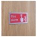 Exel Fire Alarm Symbol Sign - 200 x 100mm - Metallic Rigid Plastic 