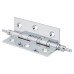 Finial Washered Butt Door Hinge - 75 x 50 x 2mm - Polished Chrome - Pair