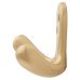 Alexander & Wilks Victorian Double Coat Hook - 30 x 24mm - Satin Brass
