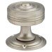 Hampstead Georgian Ringed Mortice Door Knob - 55mm Rose Diameter - Satin Nickel 