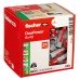 Fischer DuoPower Nylon Wall Plug - 8 x 40mm - Red & Grey - Pack of 100