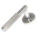 From The Anvil Polished Stainless Steel Knurled Door Handles on Round Art Deco Rose - Brompton Range From The Anvil Polished Stainless Steel Knurled Door Handles on Round Art Deco Rose - Brompton Range