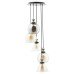 BHS Carter Industrial 5 Light Ceiling Pendant - Bronze Fittings and Clear Glass Shades