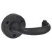 Olde Forge Antique Black Windsor Door Handles on Round Rose 