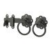 Ring Gate Latch - 152mm Throw - Black Japanned