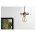 Exel Savaneta Knurled Ceiling Light Pendant - Satin Brass Fittings and Plate