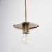 Exel Savaneta Knurled Ceiling Light Pendant - Satin Brass Fittings and Plate