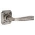 Olde Forge Polished Iron Door Handles on Square Rose - Avon Range 