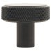 Hampstead Marlow Knurled Round Cabinet Knob - 30mm Diameter - Matt Black