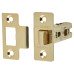 Exel Tubular Latch Pack - 76mm Case - 57mm Backset - 2 x Plain Steel Hinges - Polished Brass