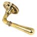 From The Anvil Aged Brass Door Handles on Round Fixed Rose - Newbury Range 