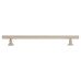 Exel York 12mm Knurled T-Bar Cabinet Pull Handle - 192mm Centres - Satin Nickel