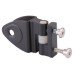 Designer Self Closing Cubicle Hinge - 12-13mm Panels - Black Textured