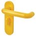 Hoppe AR600/25 Golden Yellow Nylon Steel Core Safety Bathroom Door Handle - 57mm c/c - Paris Range
