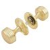 Exel Ringed Mortice Door Knob - 63mm Rose Diameter - Satin Brass