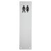 Exel Finger Plate - Unisex Toilet Door Sign - 300 x 75mm - Satin Aluminium Exel Finger Plate - Unisex Toilet Door Sign - 300 x 75mm - Satin Aluminium
