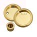 FVG Round 3 Piece Flush Handle Set - PVD Brass