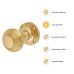 Exel Reeded Beehive Mortice Door Knob - 60mm Rose Diameter - Polished Brass