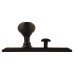 Hampstead Miller Reeded Mortice Door Knob on Backplate - Bathroom - 205 x 52mm - Matt Black 