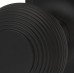 Hampstead Miller Reeded Mortice Door Knob on Backplate - Bathroom - 205 x 52mm - Matt Black 