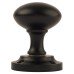 Exel Victorian Mortice Door Knob Kit - 57mm Rose Diameter - Matt Black