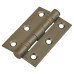 Twin Ball Bearing Butt Door Hinge - 75 x 50 x 2mm - Antique Polished Brass - Pair