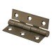 Twin Ball Bearing Butt Door Hinge - 75 x 50 x 2mm - Antique Polished Brass - Pair
