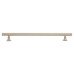 Exel York 12mm Knurled T-Bar Cabinet Pull Handle - 224mm Centres - Satin Nickel