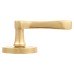 Exel Polished Brass Scroll Door Handles on Round Rose 