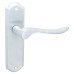 Hampstead Satin Chrome Scroll Latch Door Handle - Turin Range - 170 x 46mm