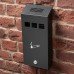 Burg Wachter CIG1 Compact Cigarette Bin - 147 x 323 x 60mm - Black