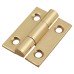 Solid Drawn Butt Cabinet Hinge - 25 x 19 x 1.45mm - Polished Brass - Pair