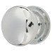 Exel Victorian Turned Round Cabinet Knob - 32mm Diameter - Polished Chrome