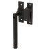 Hampstead Willow Knurled Locking Mortice & Hook Plate Window Fastener - Reversible - Matt Black  
