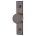 Frelan Hoxton Sturt Cabinet Knob on Rushton Backplate - 40mm Diameter - Dark Bronze