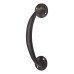 Victorian Bow Door Pull Handle - Screw Fix - 254 x 33mm - Antique Black Iron