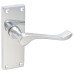 Exel Victorian Scroll Latch Door Handle Kit - Short Plate - Polished Chrome