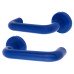 Hoppe AR600/20 Cobalt Blue Nylon Steel Core Safety Door Handle on Rose - Paris Range 