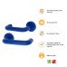 Hoppe AR600/20 Cobalt Blue Nylon Steel Core Safety Door Handle on Rose - Paris Range 