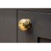 From The Anvil Beehive Round Cabinet Knob - 30mm Diameter - Antique Brass