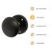 Exel Round Mortice Door Knob - 60mm Rose Diameter - Matt Black 