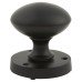 Exel Round Mortice Door Knob - 60mm Rose Diameter - Matt Black 
