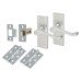 Exel Victorian Scroll Latch Door Handle Kit - Short Plate - Satin Chrome